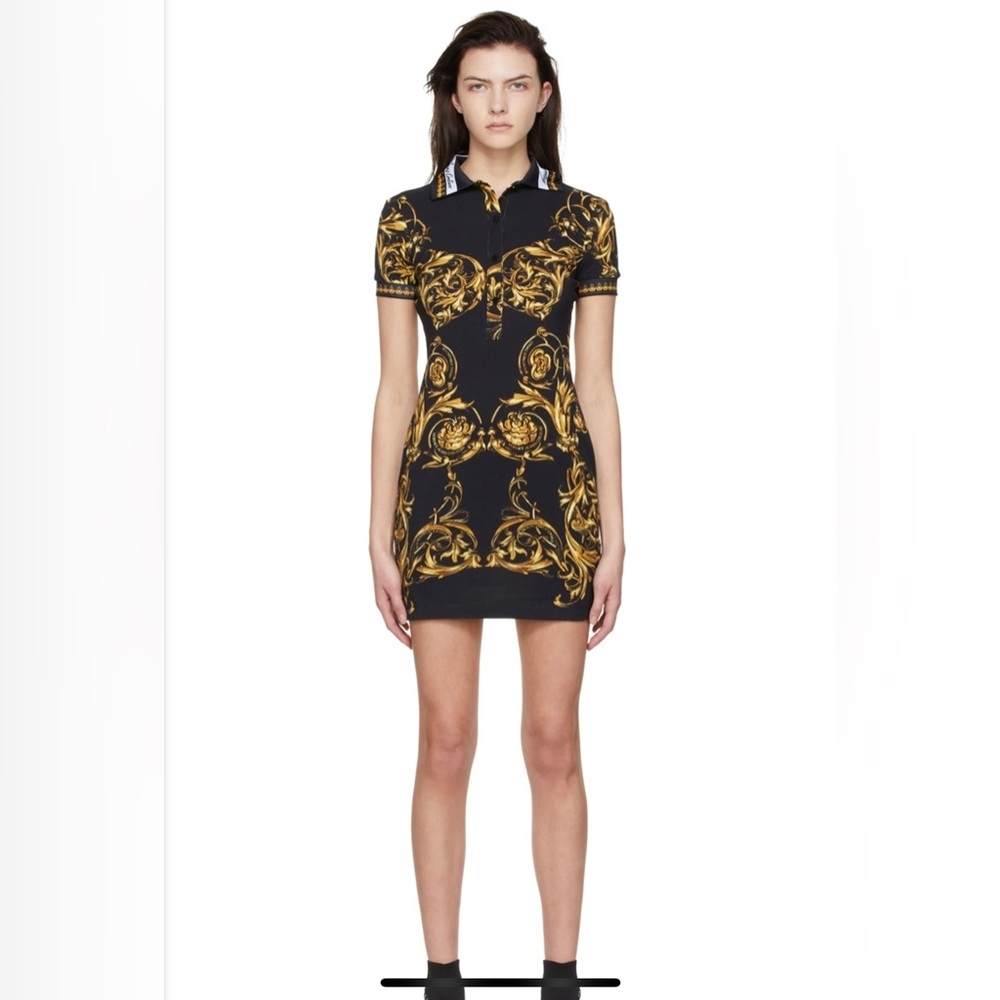 HOST PICK⭐️Versace Regalia Baroque Dress 🖤💛 - Picture 2 of 12